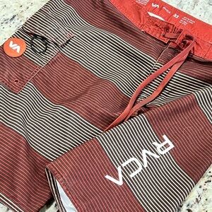 RVCA Men's Stripe Swim Shorts